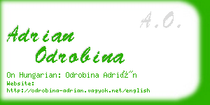 adrian odrobina business card